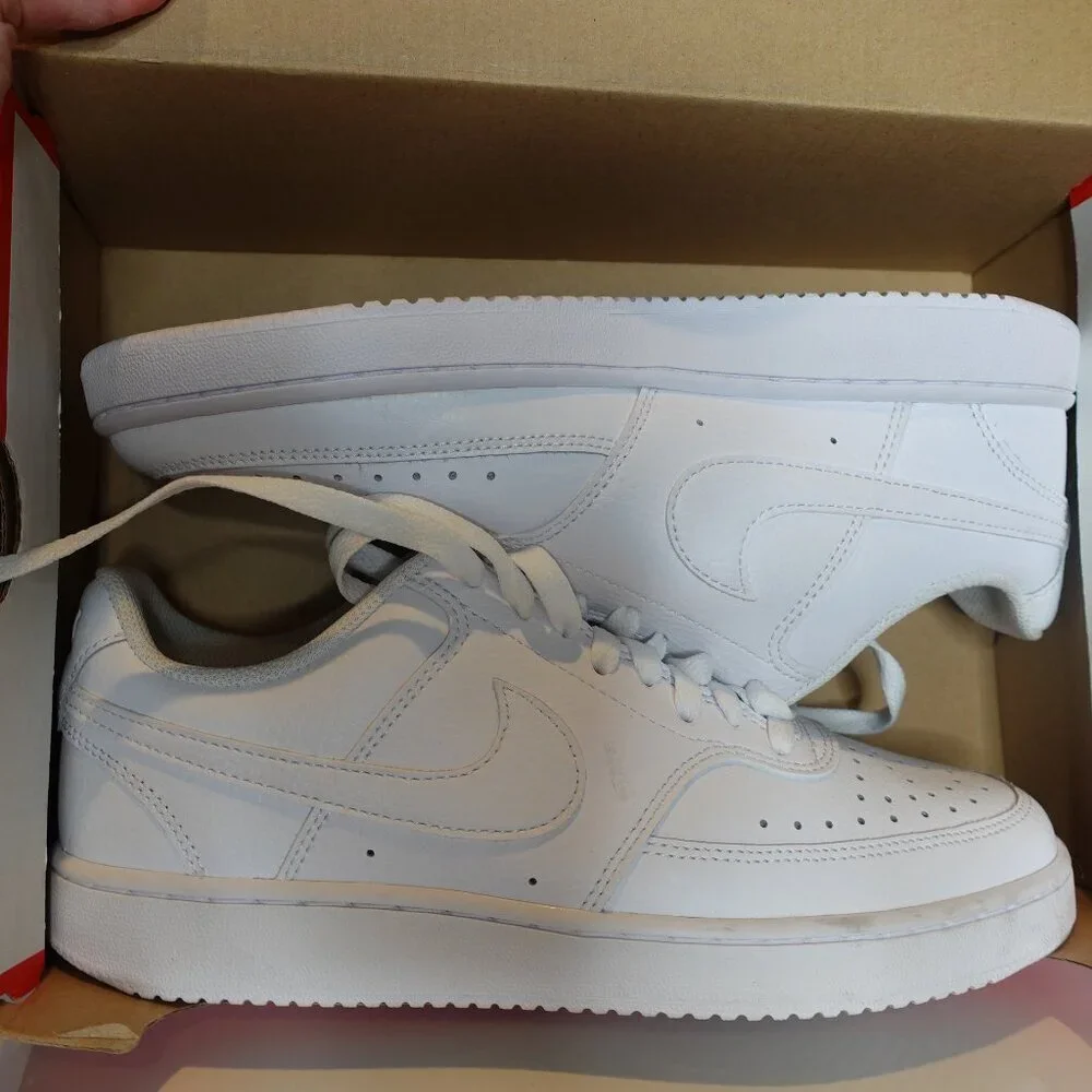 Nike Court Vision Low Next Nature Sneakers Shoes Women's size 8.5 White NEW